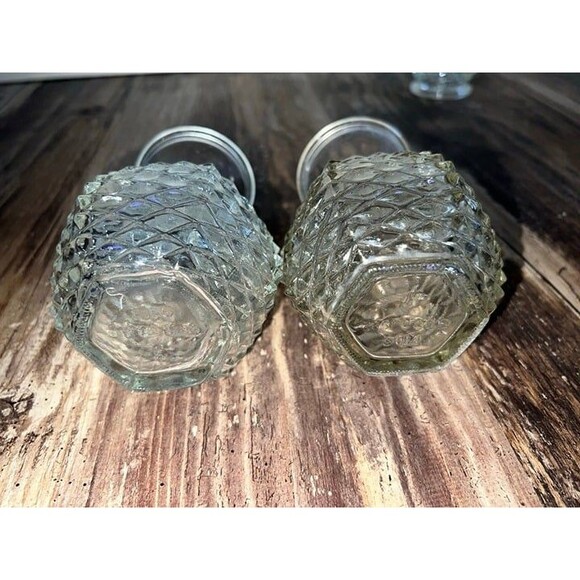 Vtg. Pineapple Shaped Glass set, Wexford Pressed Glass, Kitchen Decor, 6 Piece - Picture 8 of 12